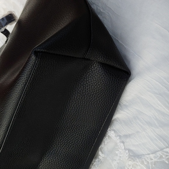 Victoria's Secret Black and Silver Synthetic Leather Tote - Picture 8 of 12